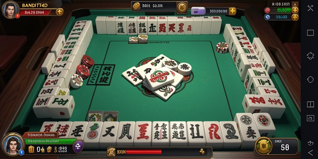 Tampilan dinamis dari permainan Mahjong BANDIT4D yang menarik.