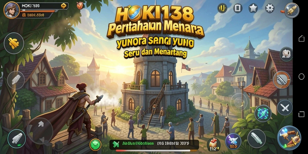 Screenshot menunjukkan aksi seru dari gameplay Tower Defense HOKI138.