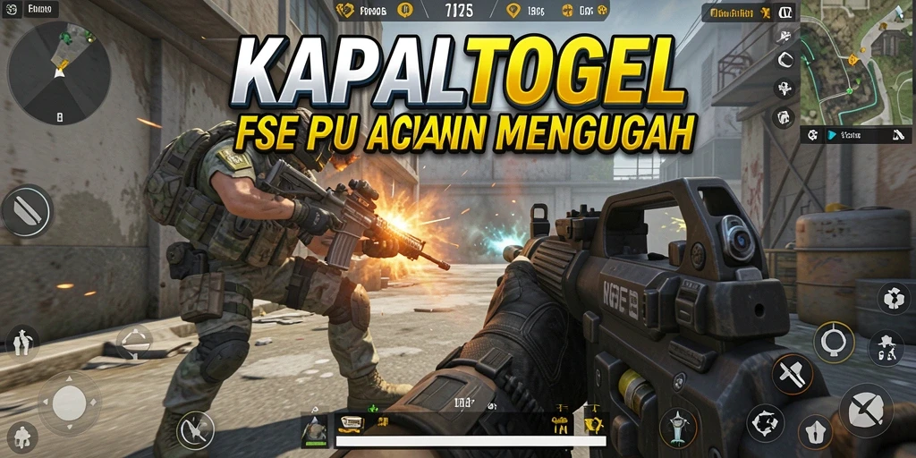 Tampilan permainan FPS yang menegangkan di KAPALTOGEL.