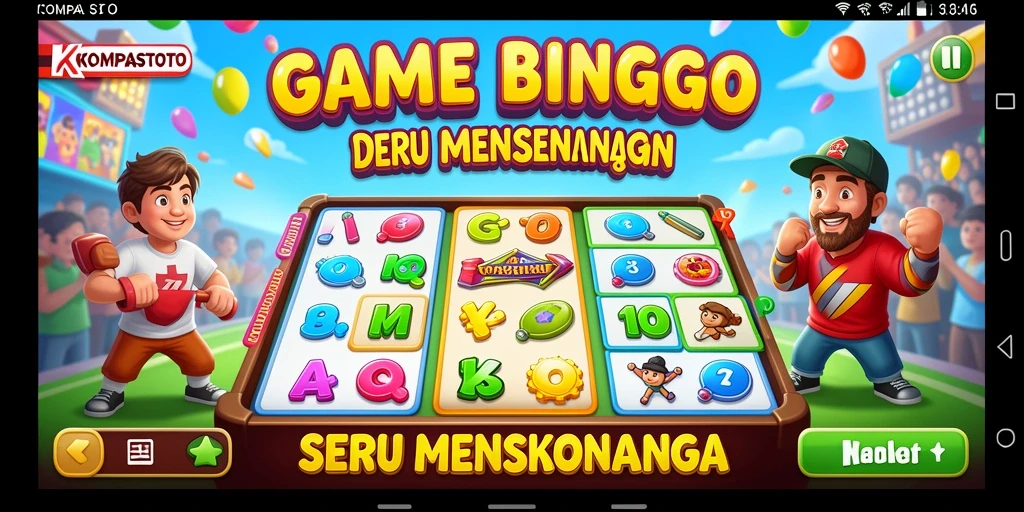 Tampilan gameplay Bingo di KOMPASTOTO yang menarik dan interaktif.