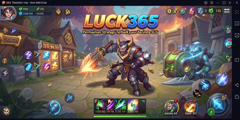 Screenshot gameplay LUCK365 yang menampilkan pertempuran strategis antar pemain.