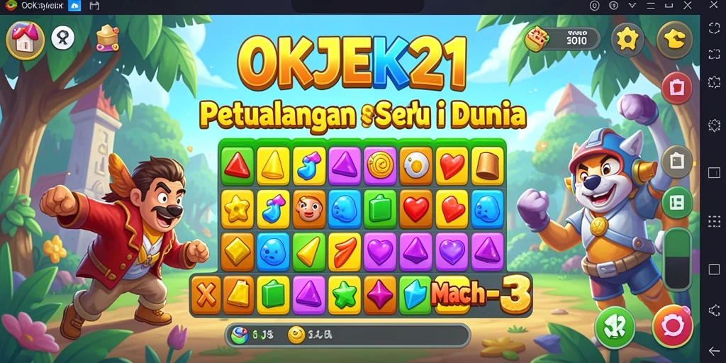 Gameplay Match-3 yang menawan dengan berbagai tantangan seru.