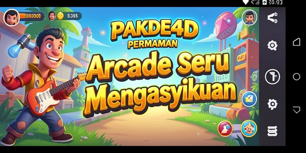 Tampilan menarik dan memukau dari permainan arcade PAKDE4D.