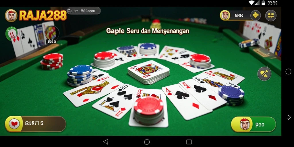 Tampilan gameplay Gaple yang seru dan interaktif.