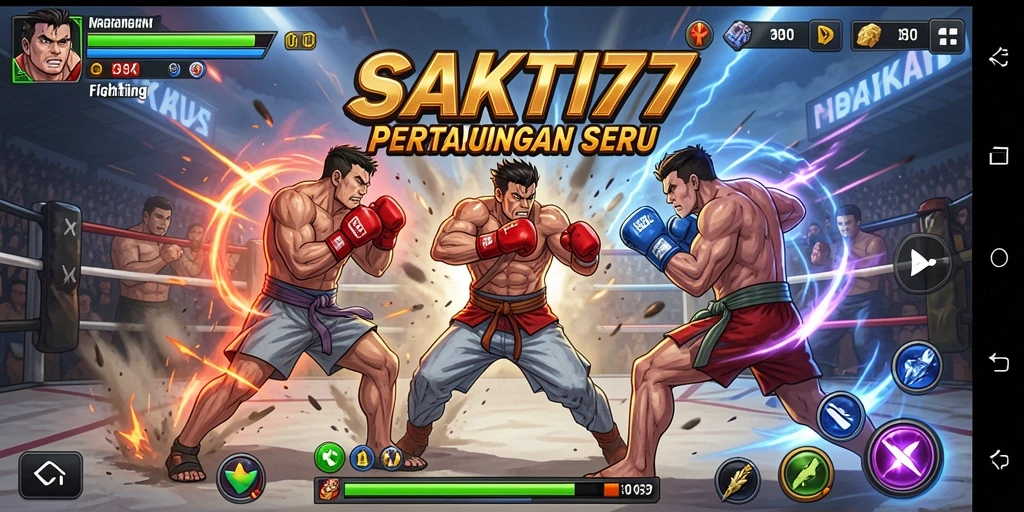 Screenshot gameplay SAKTI77 menunjukkan aksi pertarungan yang mendebarkan.