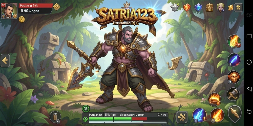 Screenshot menunjukkan aksi seru dalam gameplay RPG.