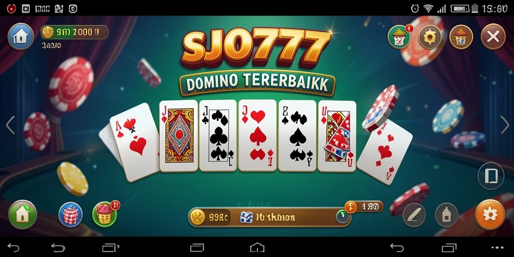 Screenshot SJO777 menampilkan gameplay seru permainan Domino.
