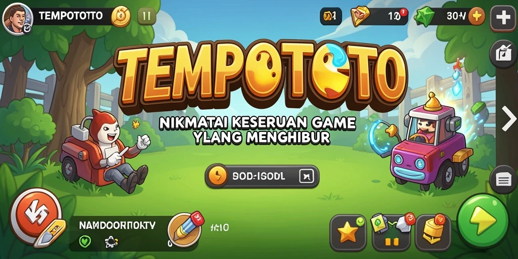 Screenshot menunjukkan gameplay yang menarik dan interaktif dari TEMPOTOTO.