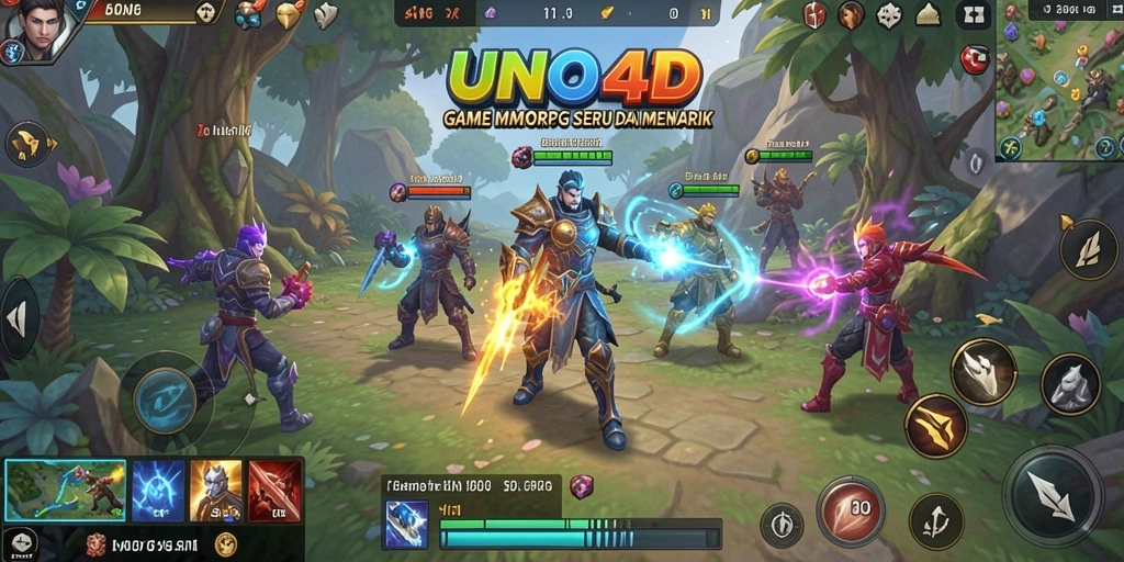 Screenshot gameplay UNO4D menampilkan petualangan yang seru di dunia MMORPG.