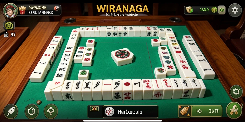 Tampilan gameplay Mahjong yang seru dan menantang dalam WIRANAGA.