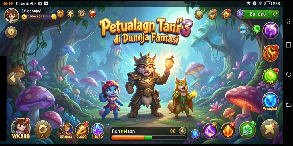 Tangkapan layar WK888 menampilkan gameplay seru di dunia petualangan.